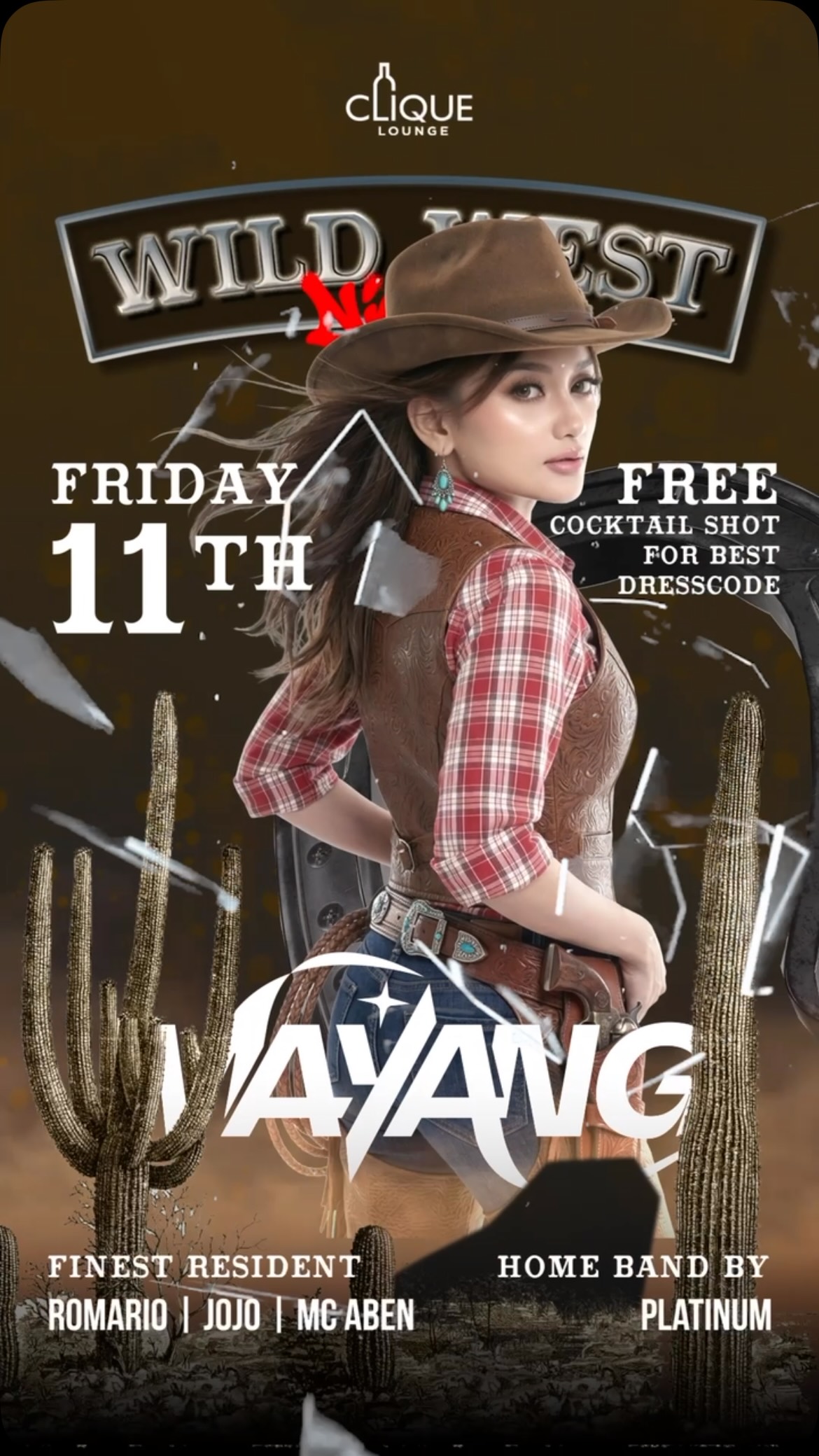 CLIQUE SPOT GADING SERPONG - WILD WEST NIGHT (MAYANG)