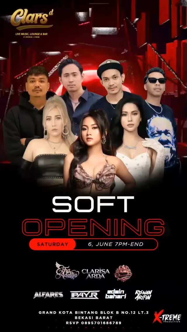 CLARS'D LOUNGE & BAR BEKASI - SOFT OPENING (CLARISA ARDA, ECHA ADELLIA, DHEASYLLA)