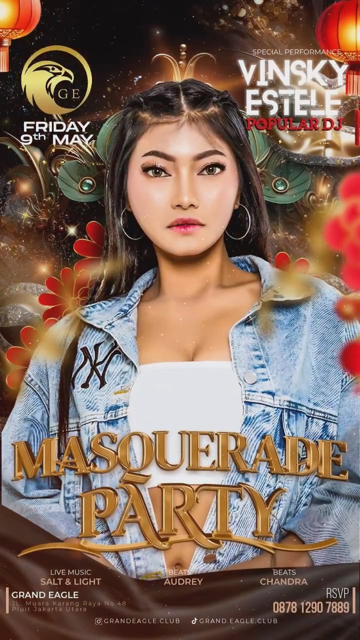 GRAND EAGLE CLUB PENJARINGAN JAKARTA - MASQUERADE PARTY (VINSKY ESTELLE)