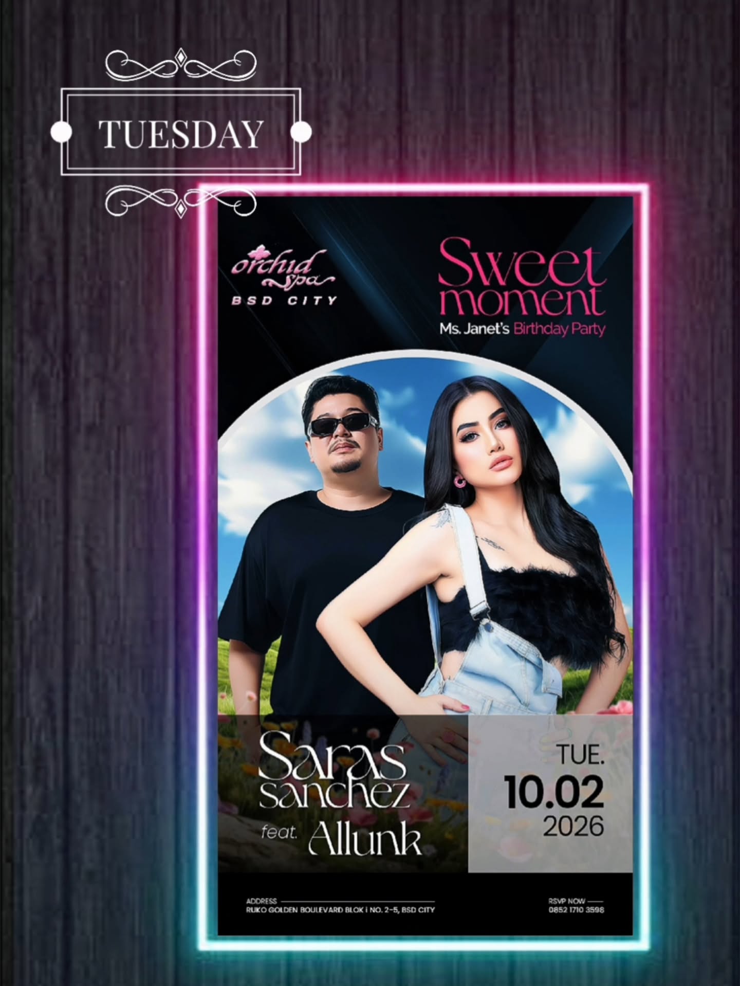 ORCHID SPA BSD CITY - SARAS SANCHEZ FEAT. ALLUNK