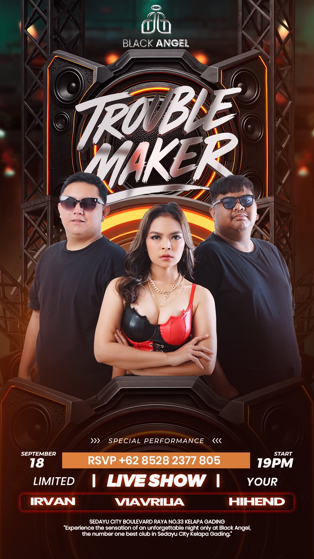 BLACK ANGEL JAKARTA - TROUBLE MAKER (VIAVRILIA, IRVAN, HIHEND)