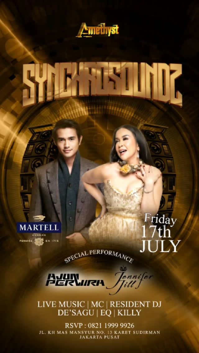 AMETHYST CLUB JAKARTA - SYNCHROSOUNDZ (AJUN PERWIRA & JENNIFER JILL)