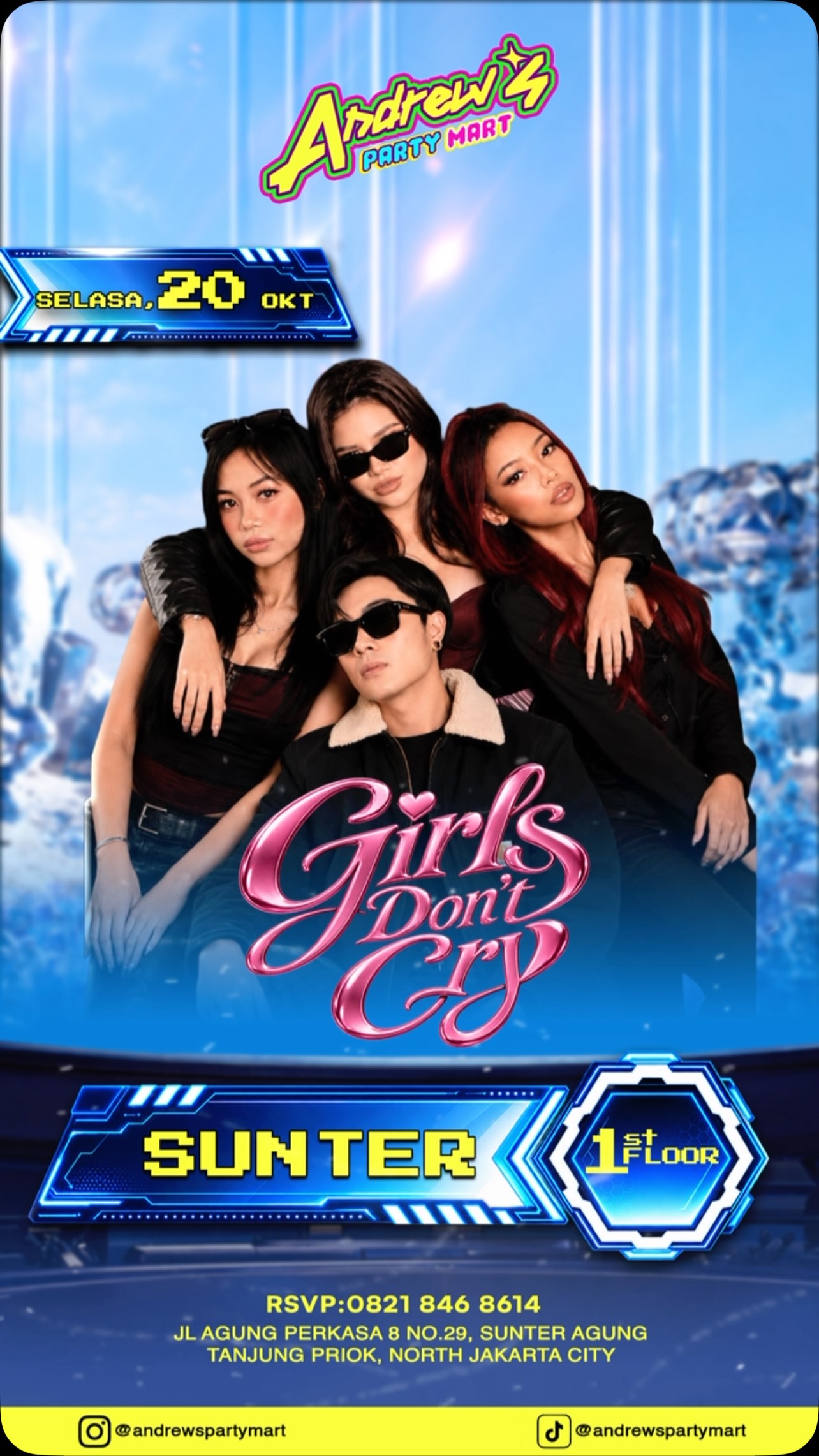 ANDREW'S PARTY MART SUNTER - GIRLS DON'T CRY