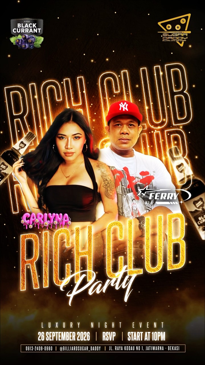 SUGAR DADDY BILLIARD, CAFE AND EATERY BEKASI - RICH CLUB PARTY (CARLYNNA & FERRY B14)