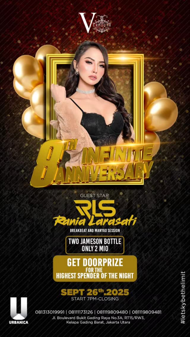 VERMOUTH HOTEL & SPA KELAPA GADING - 8TH INFINITE ANNIVERSARY (RANIA LARASATI)