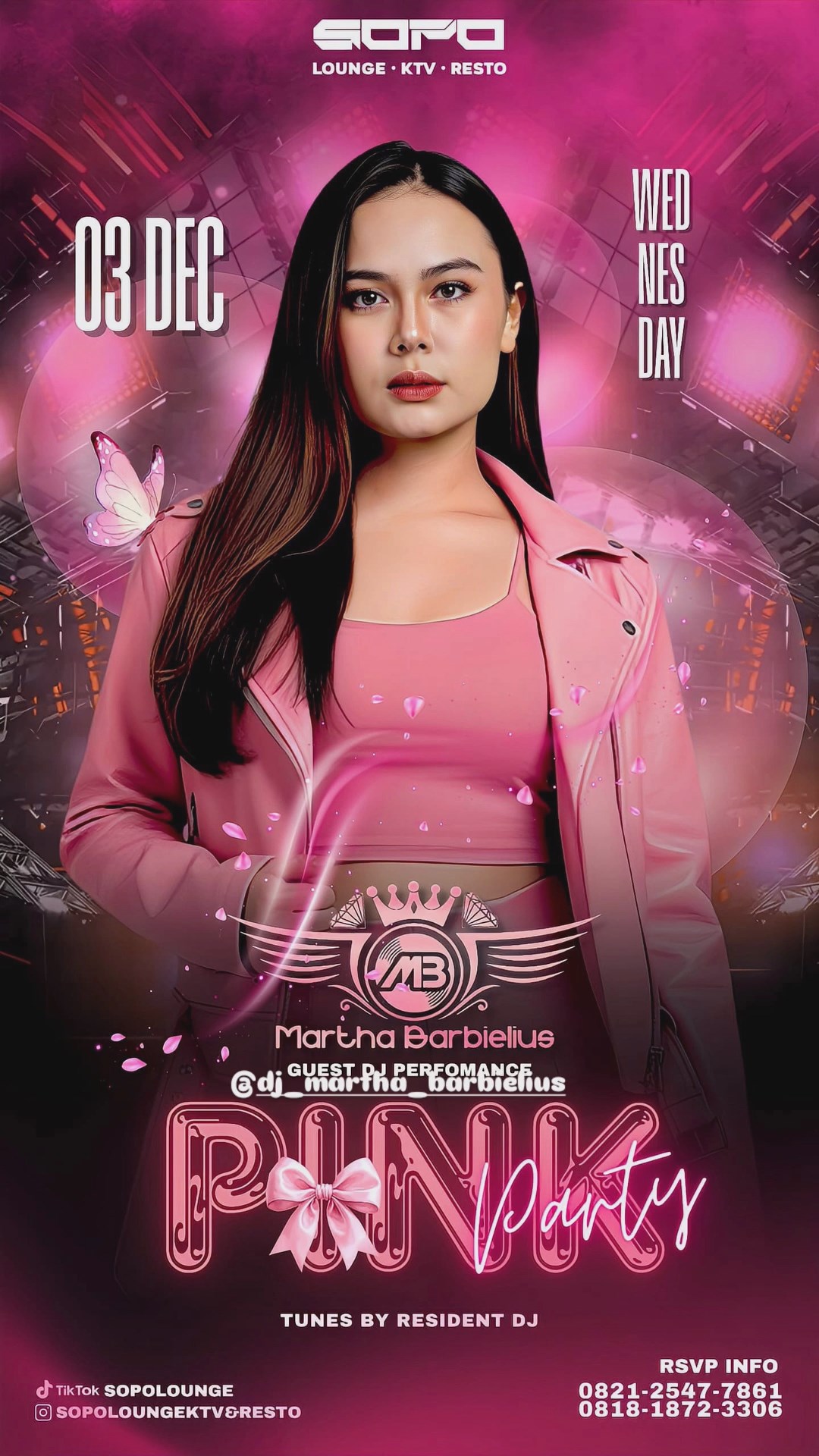 SOPO LOUNGE JAKARTA - PINK PARTY (MARTHA BARBIELIUS)