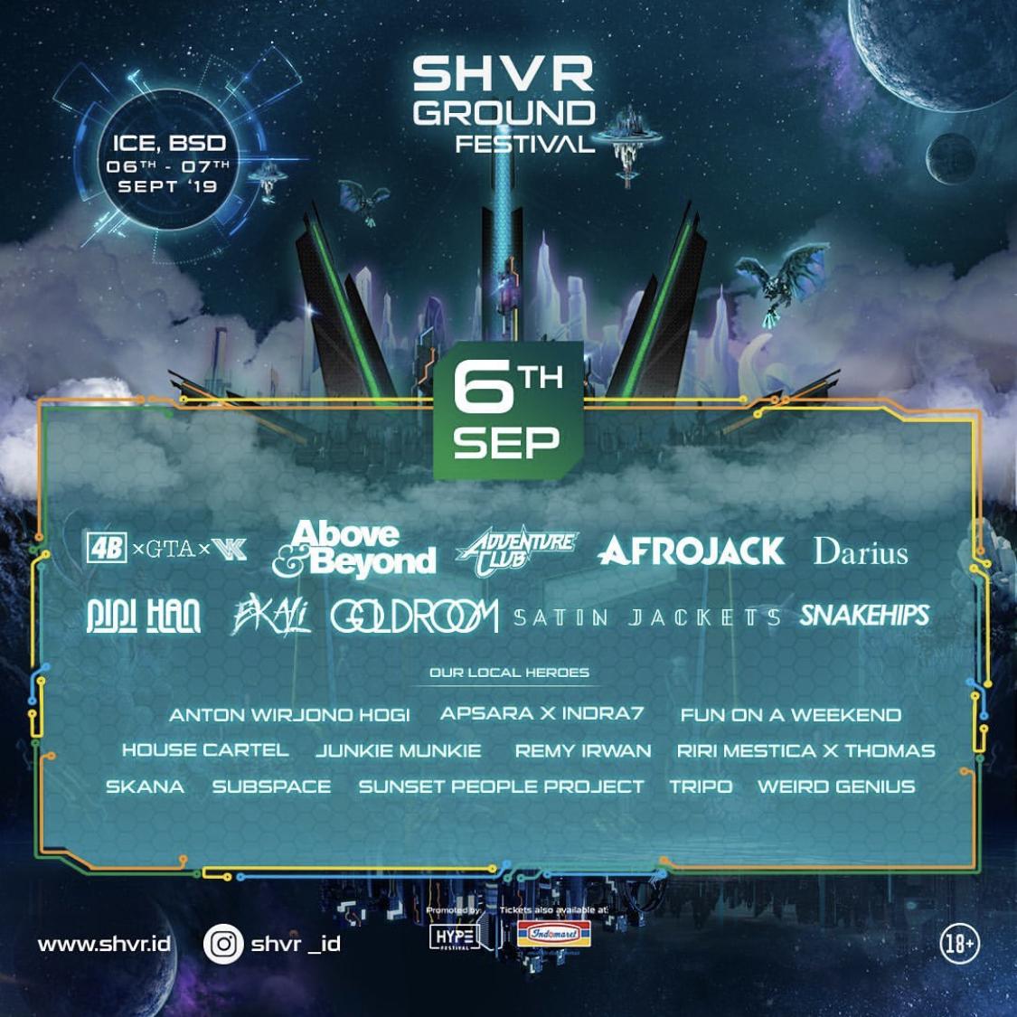 Set Times SHVR GROUND FESTIVAL 2019