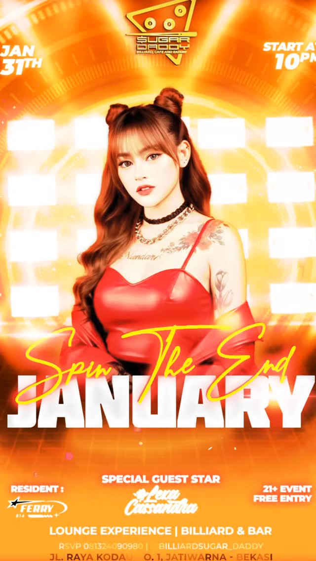 SUGAR DADDY BILLIARD, CAFE AND EATERY BEKASI - SPIN THE END JANUARY (LEXY CASSANDRA)