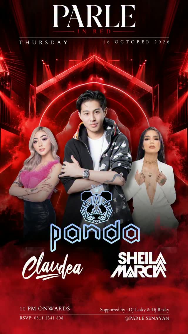PARLE SENAYAN JAKARTA - PARLE IN RED (PANDA, CLAUDEA, SHEILA MARCIA)