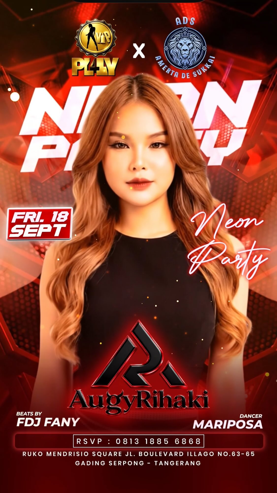 VIP PLAY GADING SERPONG - NEON PARTY (AUGY RIHAKI)