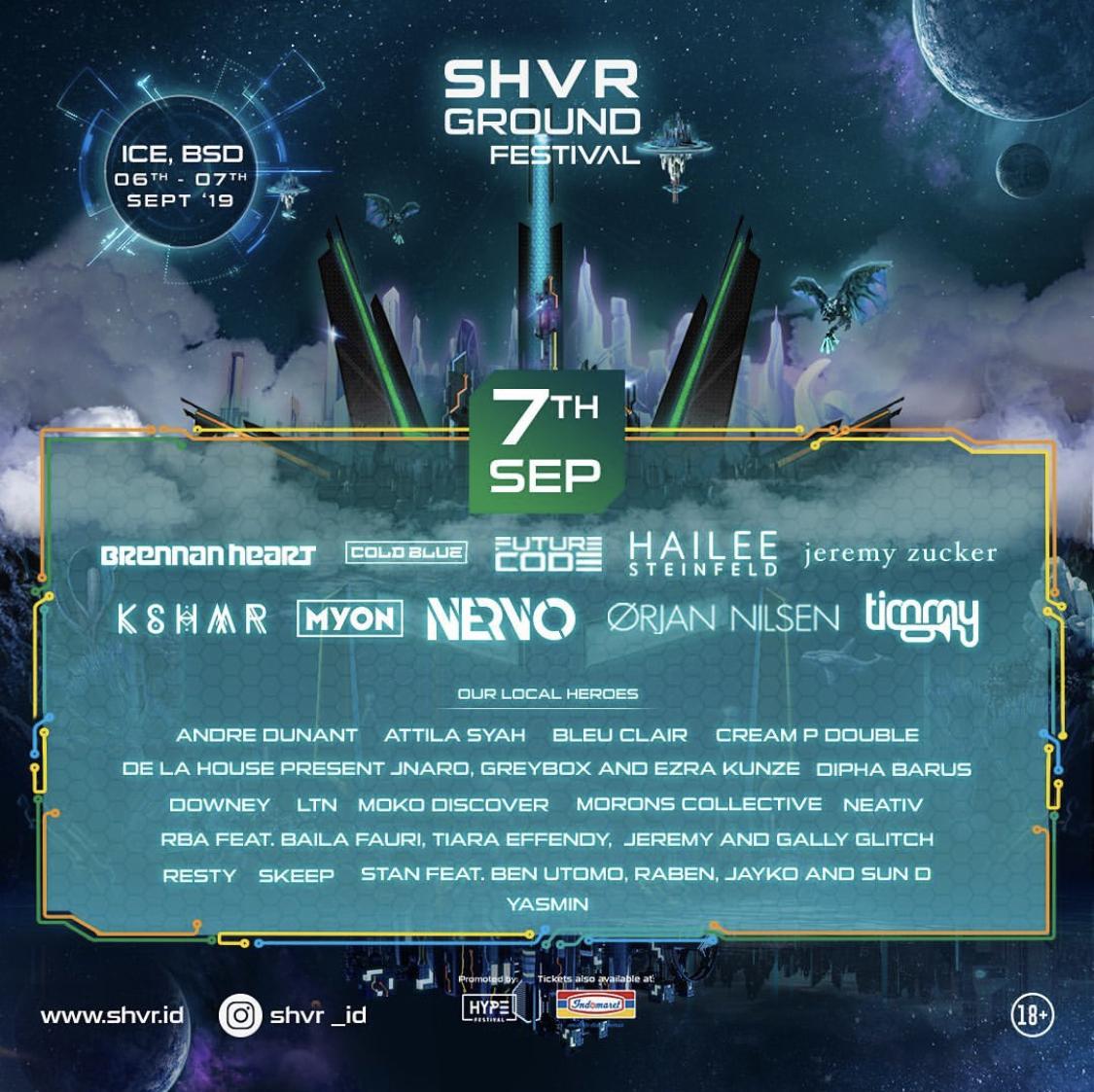 Set Times SHVR GROUND FESTIVAL 2019