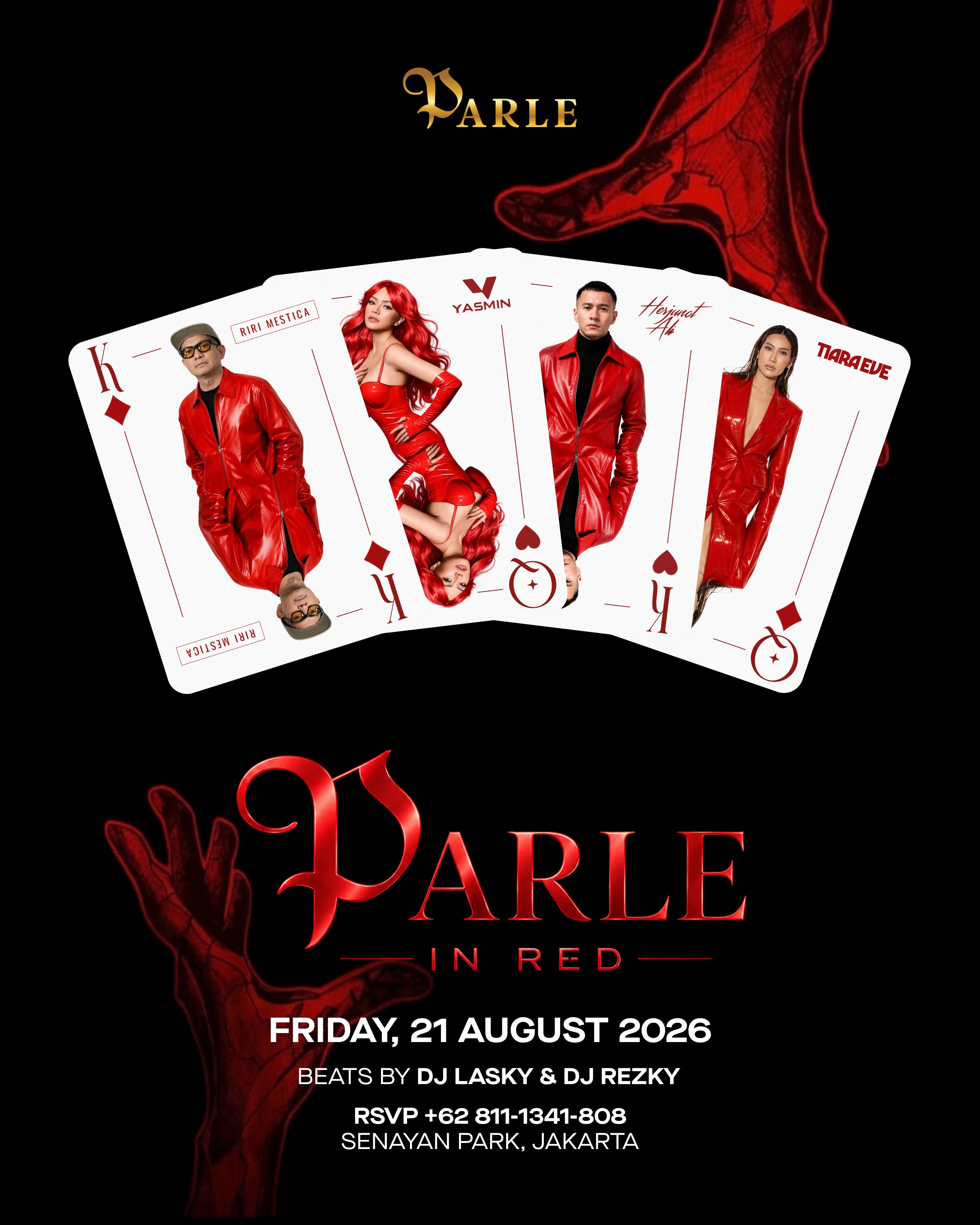 PARLE SENAYAN JAKARTA - PARLE IN RED (TIARA EVE, RIRI MESTICA, HERJUNOT ALI, YASMIN)